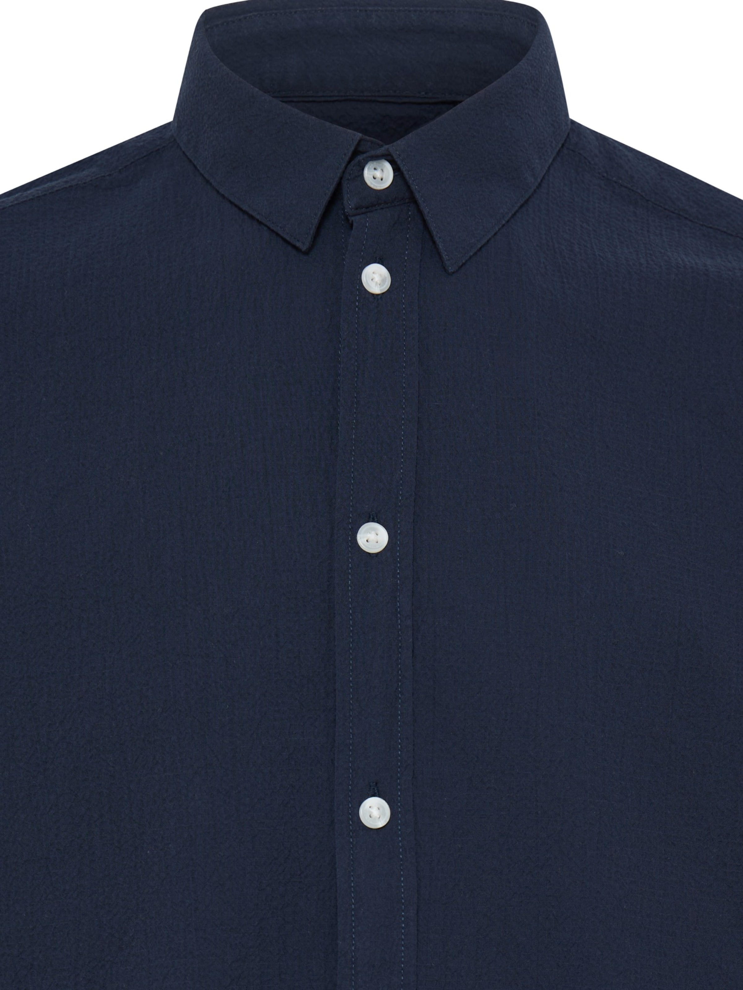 BLEND Comfort fit Button Up Shirt ' BHAvan ' in Blue