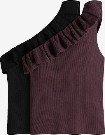 The Set Neuletoppi värissä ruskea: etupuoli