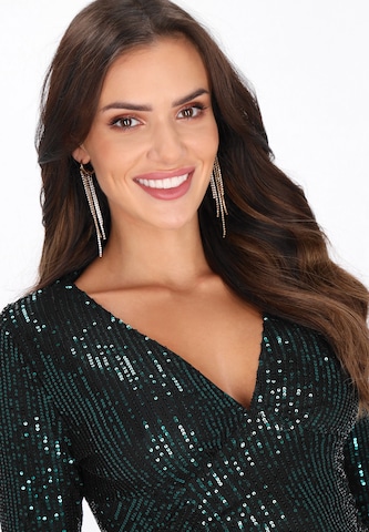 Robe de cocktail faina en vert