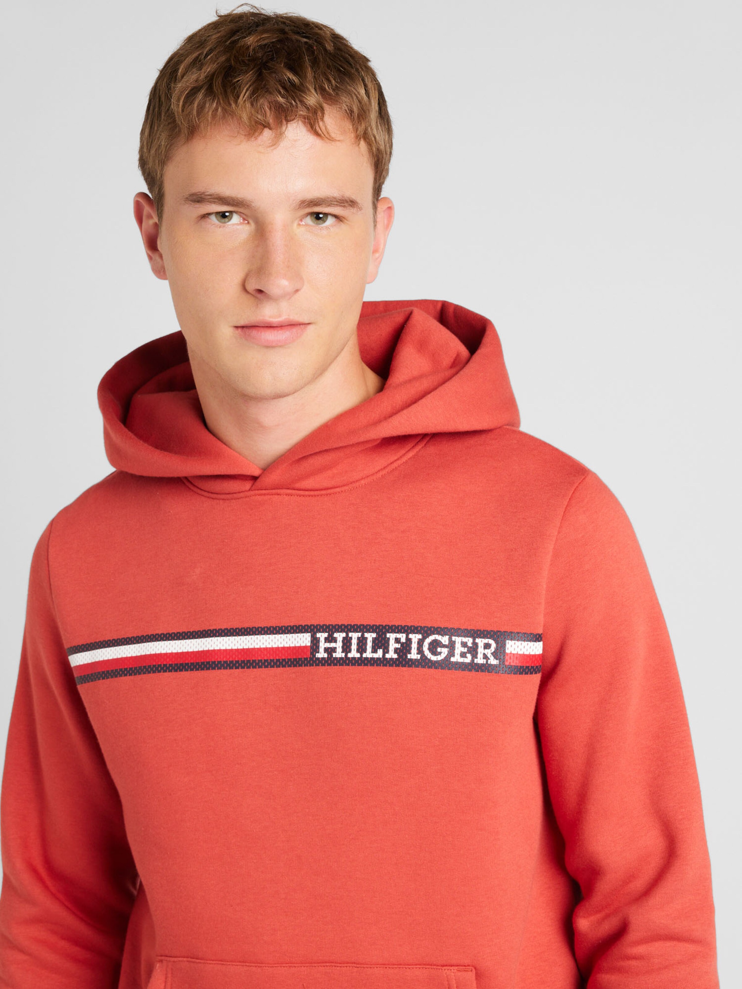Orange tommy hilfiger sweatshirt hotsell