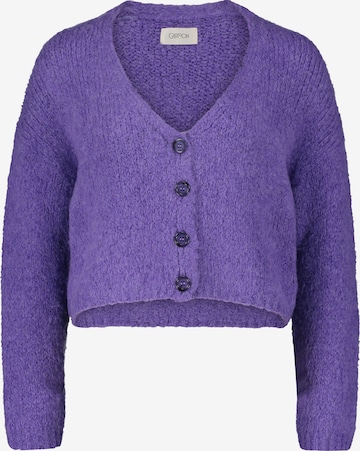 Cartoon Knit cardigan in Purple: front