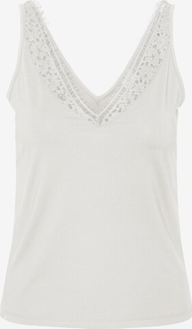 PIECES Top 'LACY' in White: front