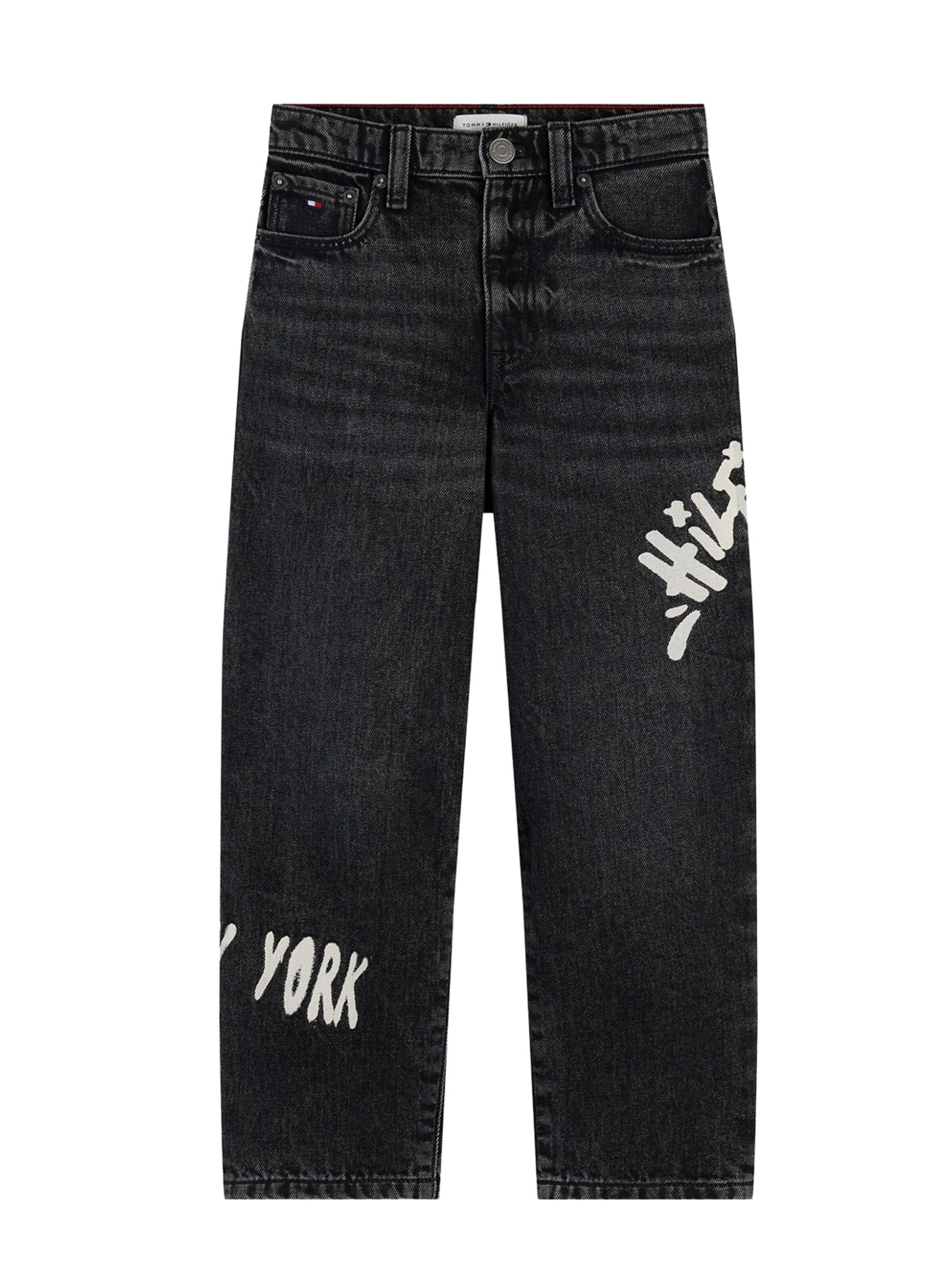 Tommy Hilfiger Kids Loose fit Jeans in Black: front