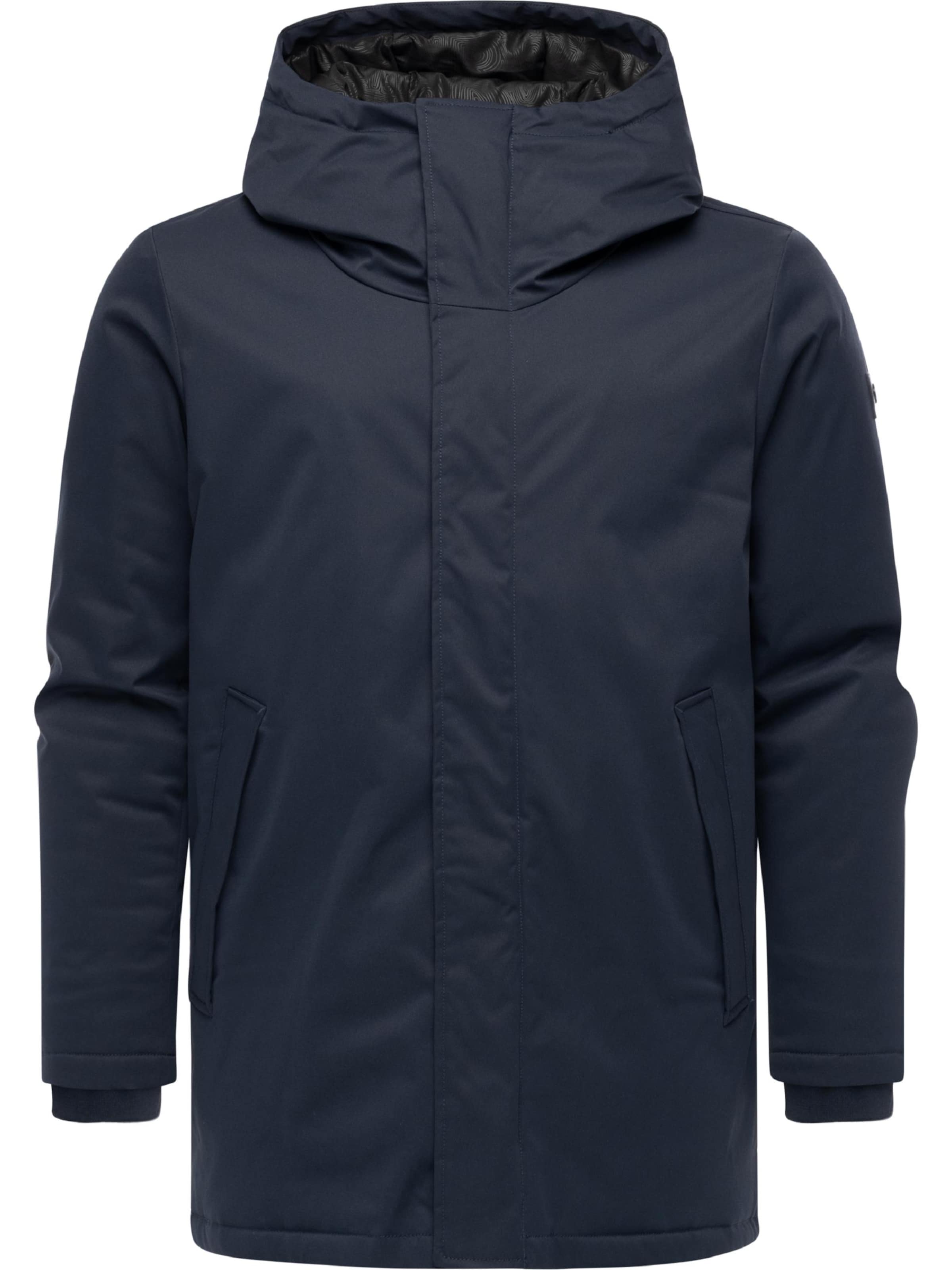 Ragwear Pitkä talvitakki 'Parcan Twill' värissä sininen: etupuoli