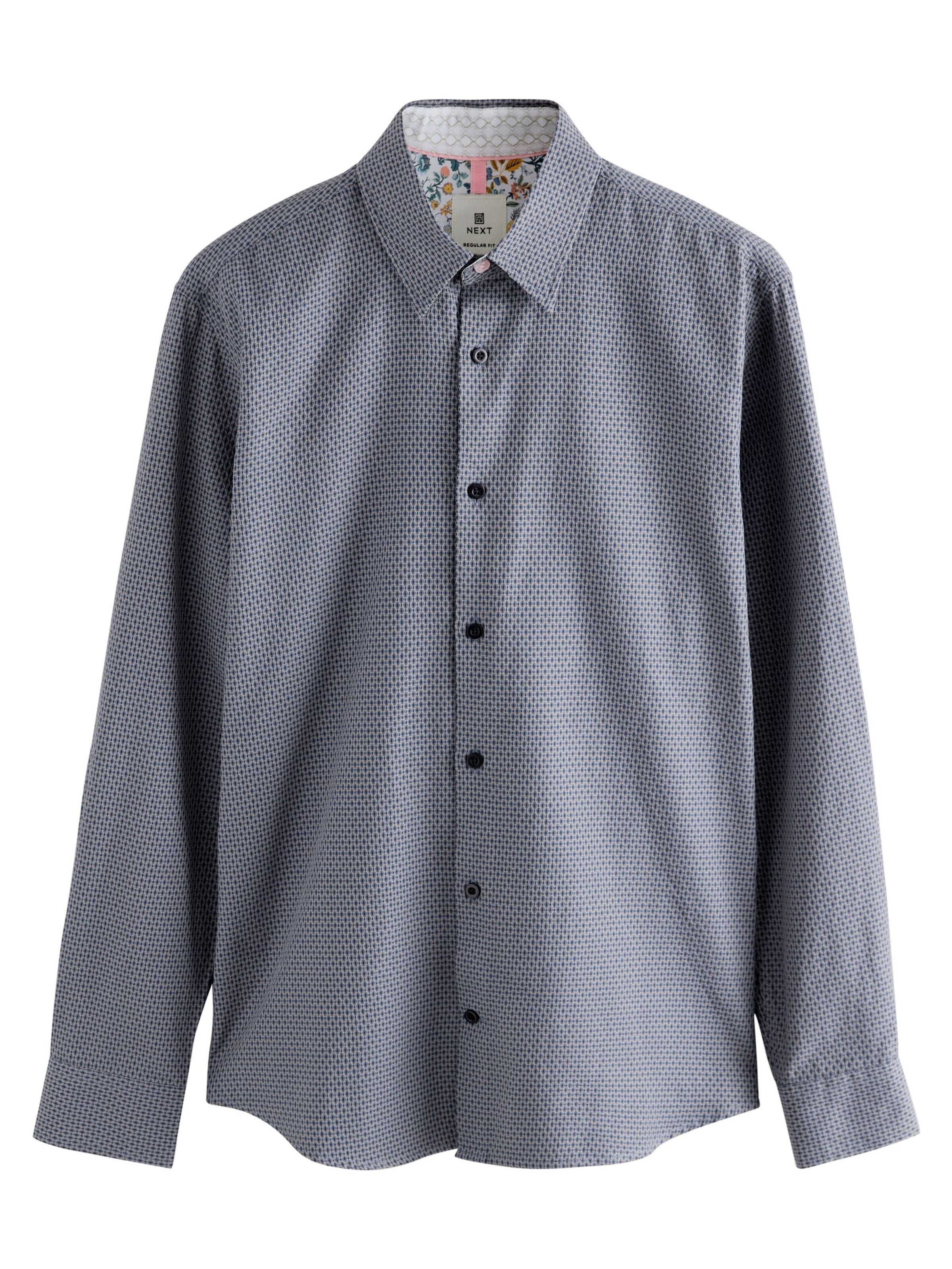 Next Regular fit Button Up Shirt in Blue: front
