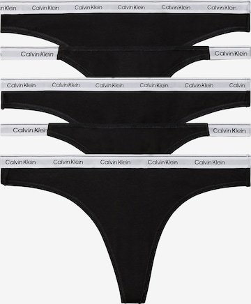 String Calvin Klein en noir : devant