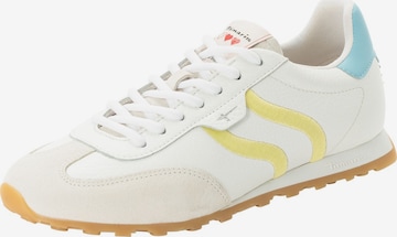 Baskets basses Tamaris en blanc : devant