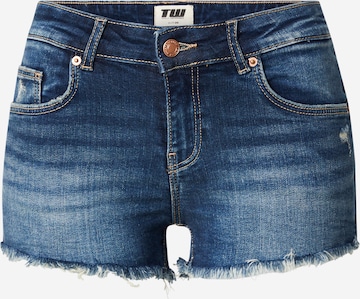 Coupe slim Jean Tally Weijl en bleu : devant