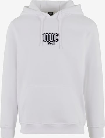 Felpa 'NYC Old English Wording' di Mister Tee in bianco: frontale