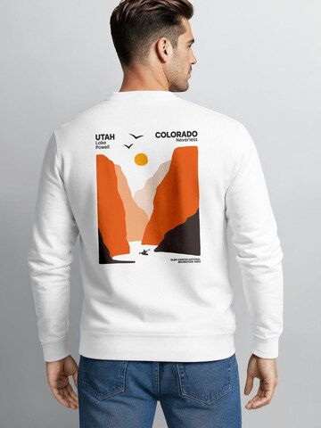Neverless Sweatshirt 'Colorado River' in Weiß