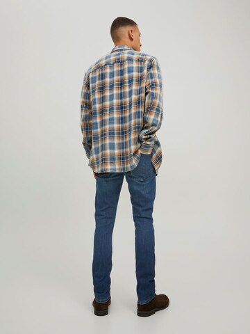 Coupe slim Jean 'GLENN' JACK & JONES en bleu