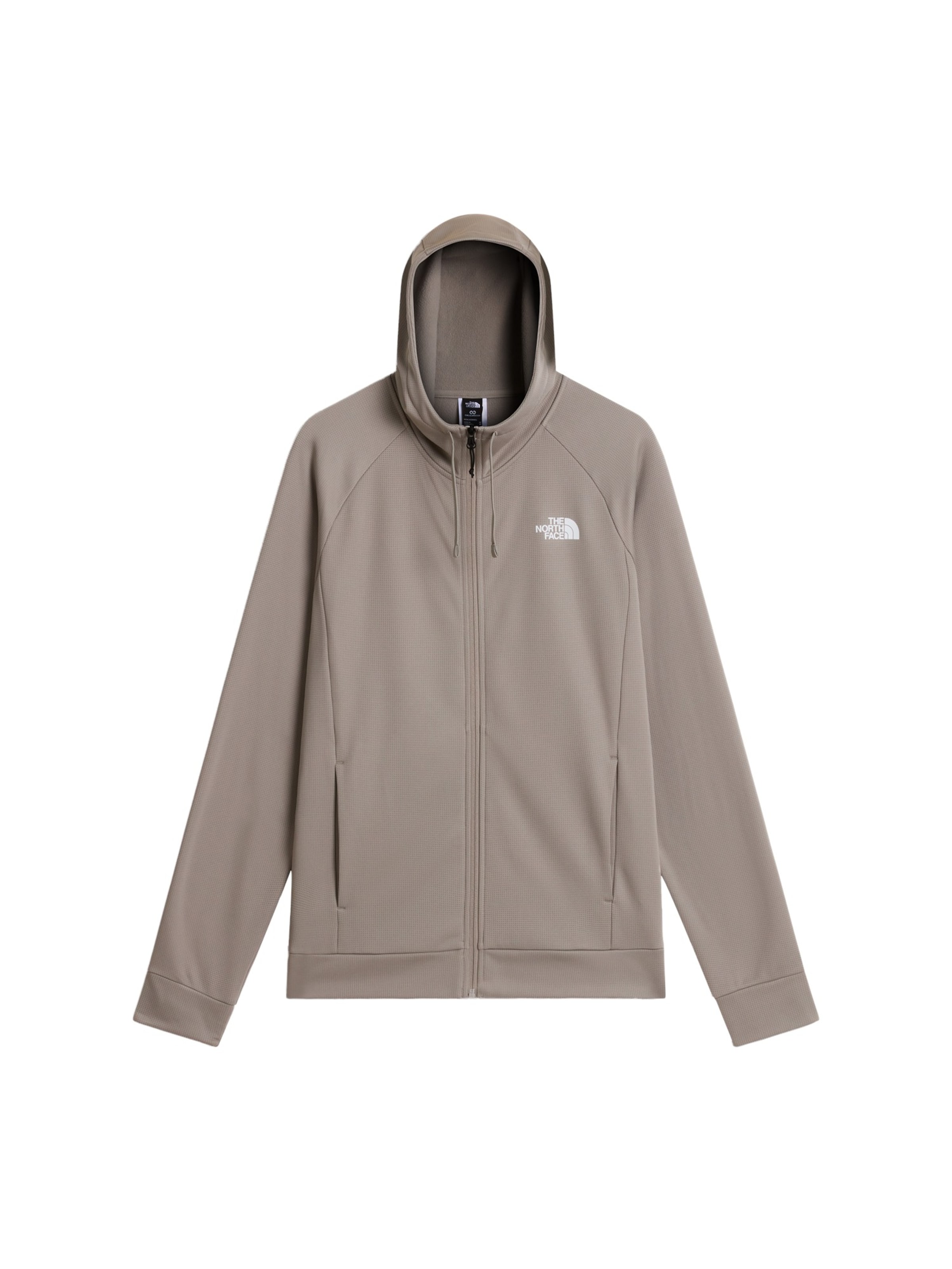 THE NORTH FACE - Sudadera con cremallera 'M REAXION 2.0 HOODED FULL ZIP JACKET' en beige: frente