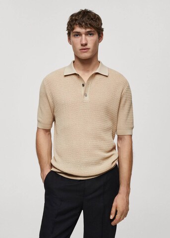 MANGO MAN Shirt 'Zorzal' in Beige: front