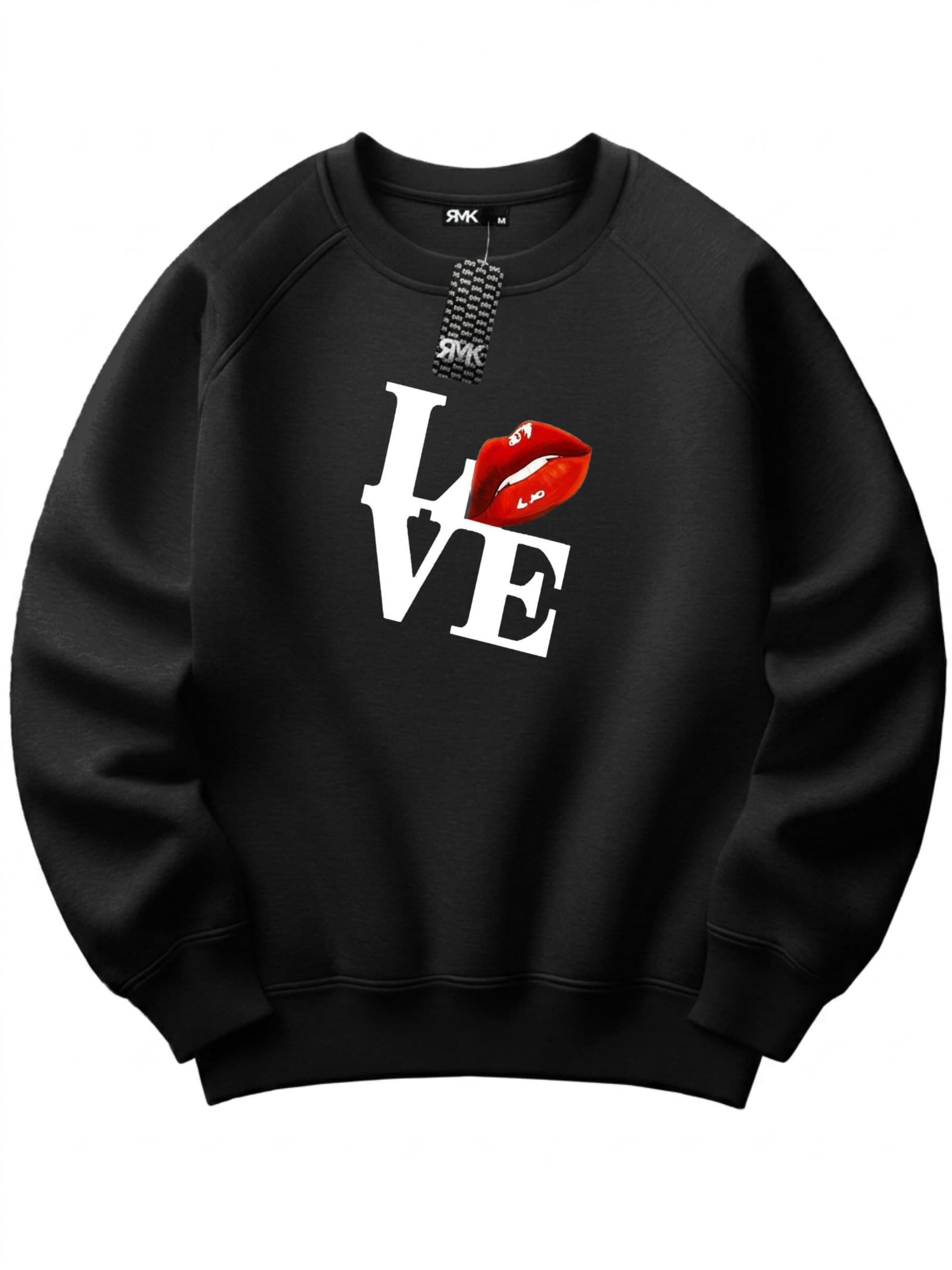 RMK Sweatshirt 'Love'‌‌‌‌‌‌‌‌‌‌ in Schwarz: Vorderseite