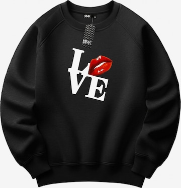 RMK Sweatshirt 'Love' in Schwarz: Vorderseite