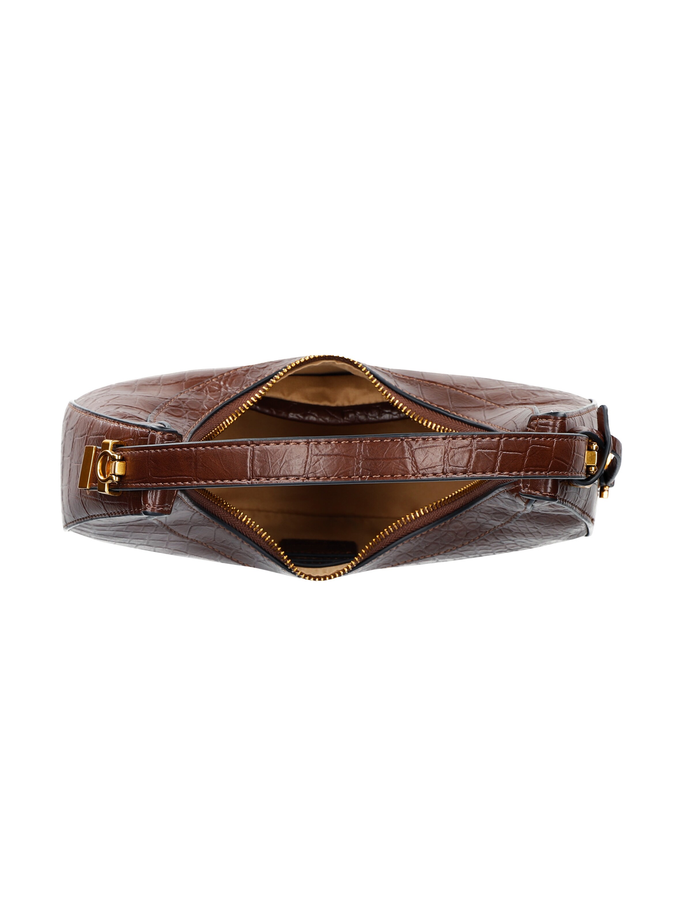 Picard Schultertasche 'Croissant' in Braun