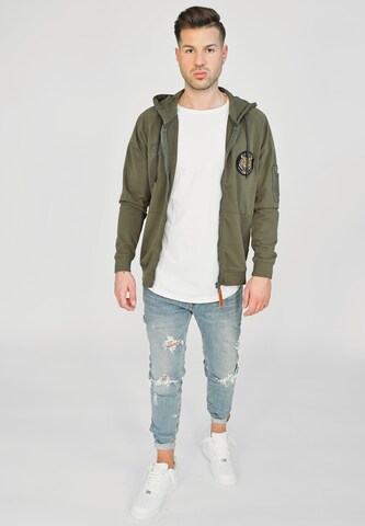 TOP GUN Sweatvest ' ' in Groen