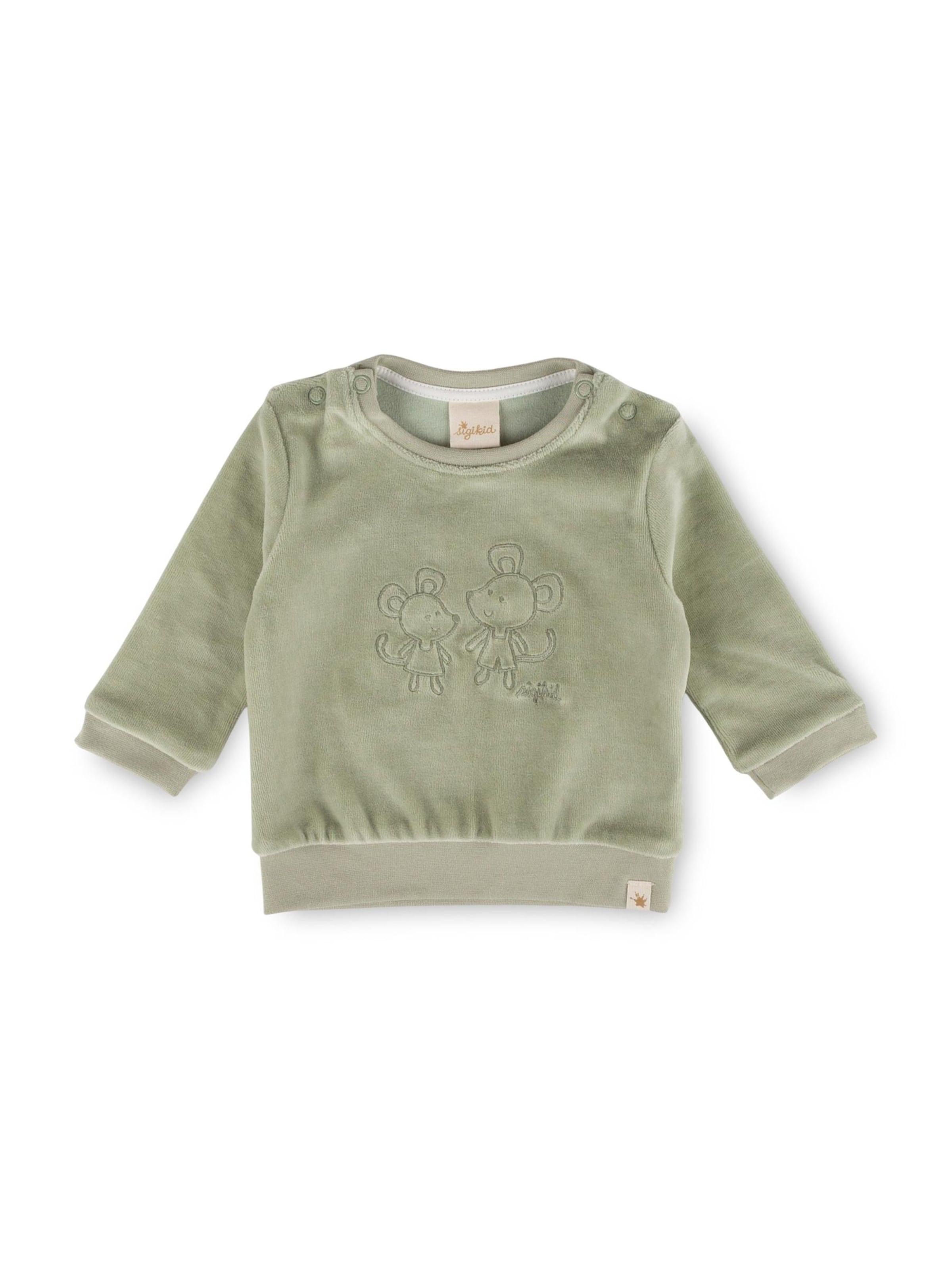 SIGIKID Shirt 'Nicki Langarmshirt Classic Baby' in Green: front