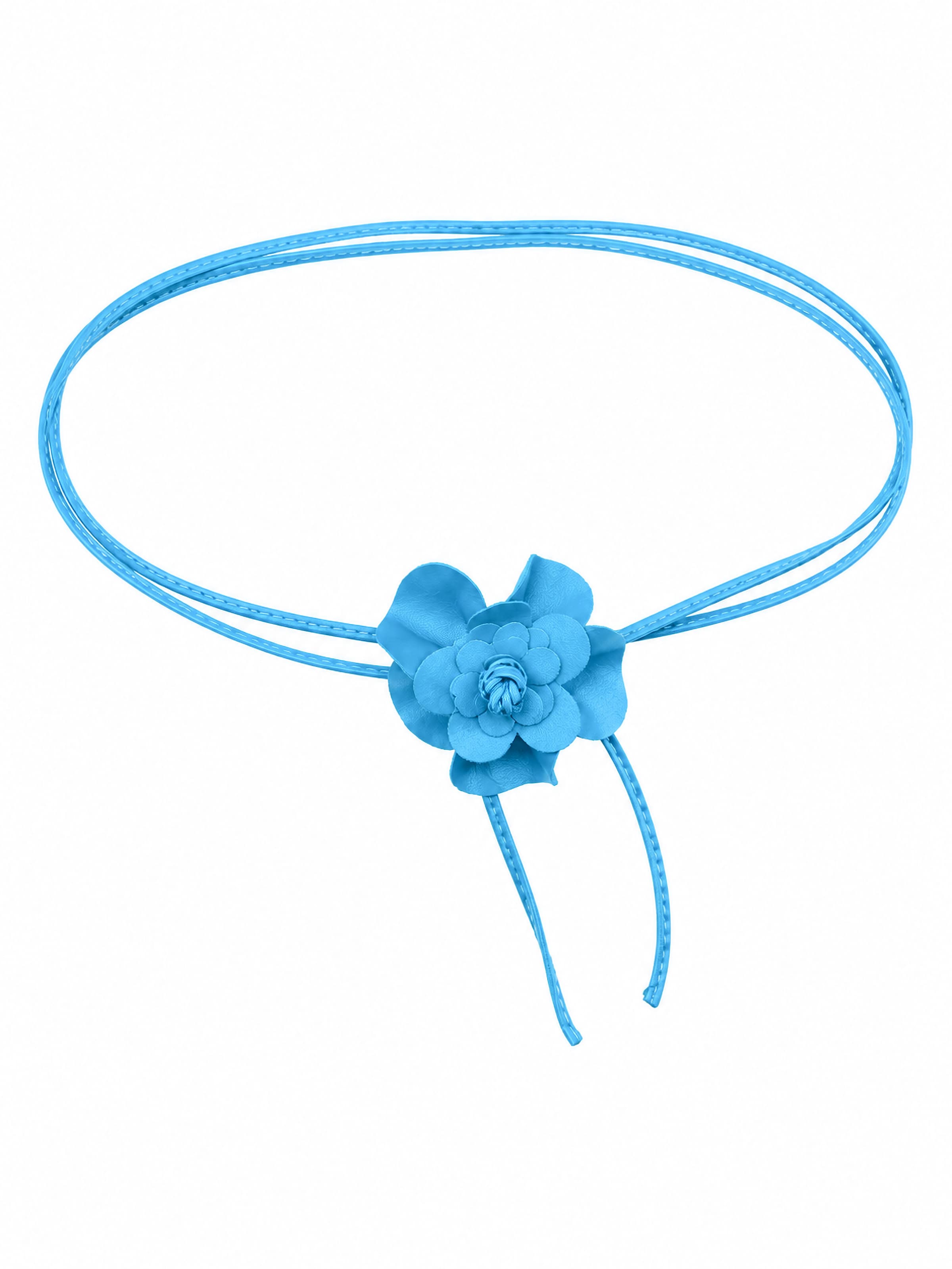COLLEZIONE ALESSANDRO Gürtel 'Blüte'‌‌ in Blau: Vorderseite