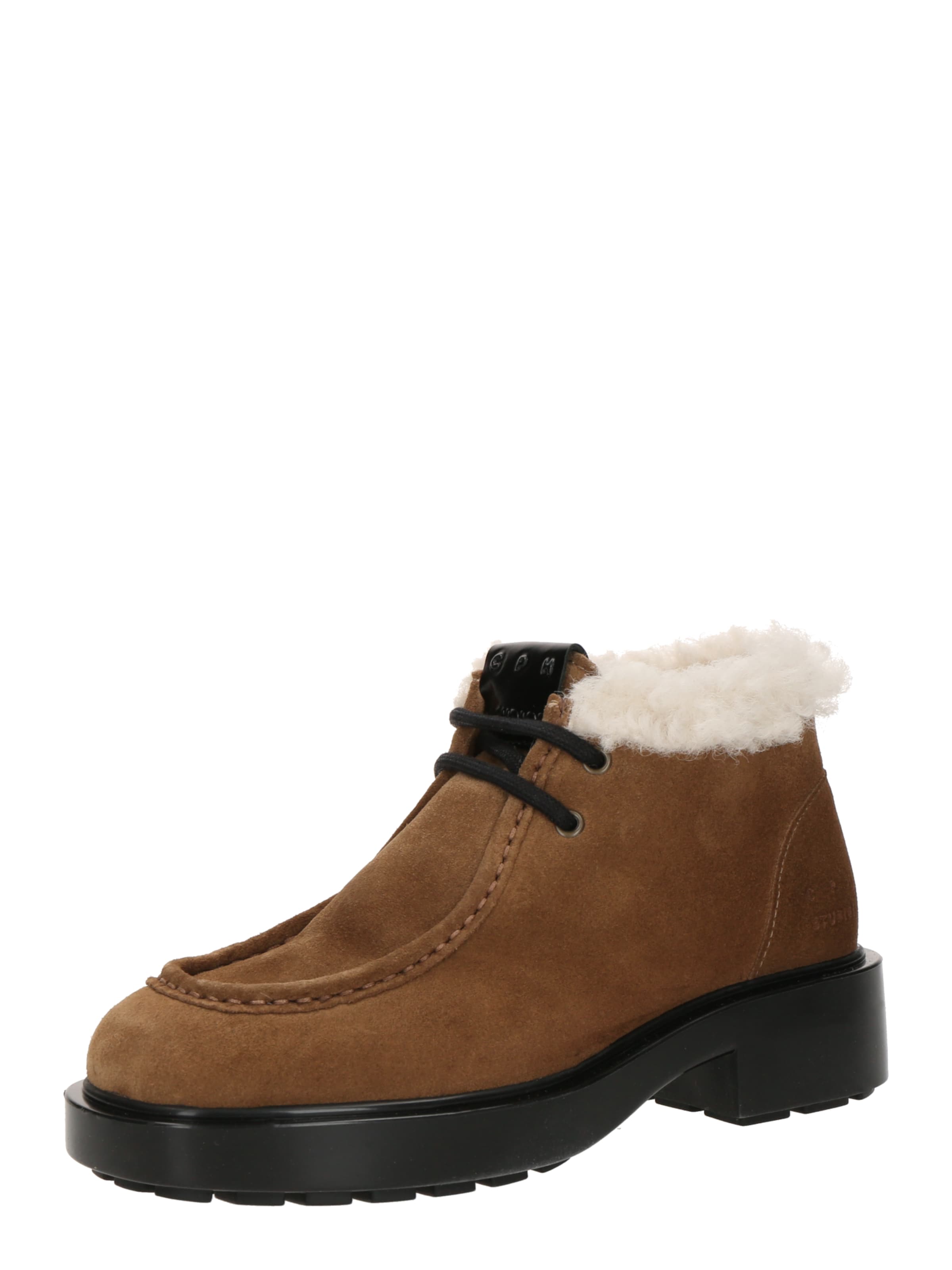 Copenhagen Studios Lace-up bootie in Brown: front