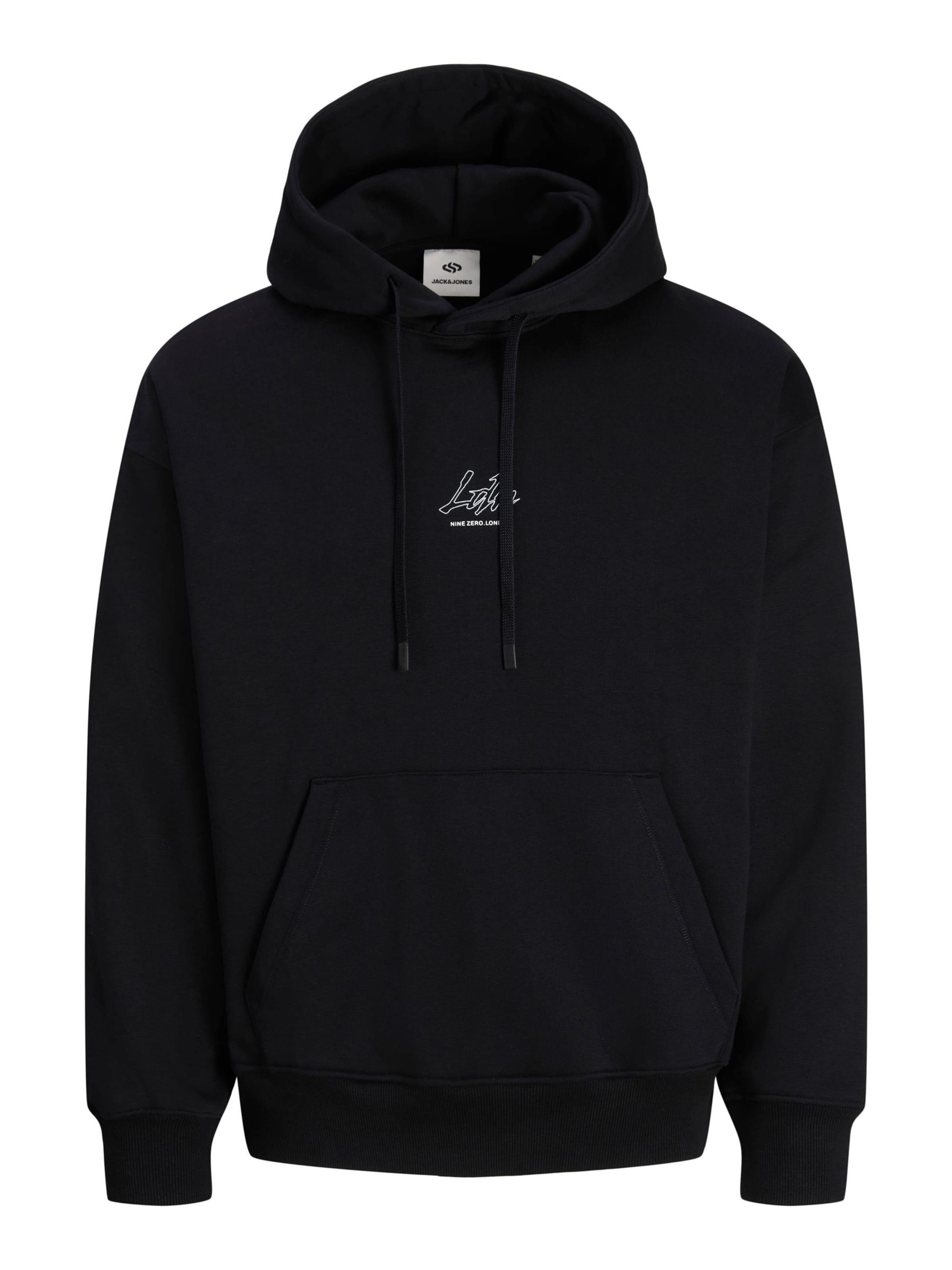 JACK & JONES Sweatshirt in L in grau / schwarz / weiß, Produktansicht