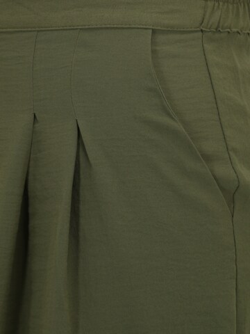 Trendyol Zvonové kalhoty Kalhoty se sklady v pase – zelená