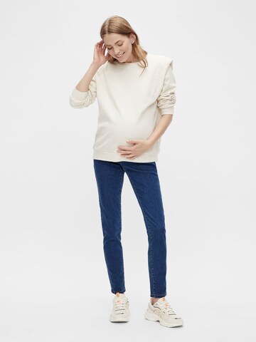 MAMALICIOUS Slimfit Jeans 'Flori' in Blauw