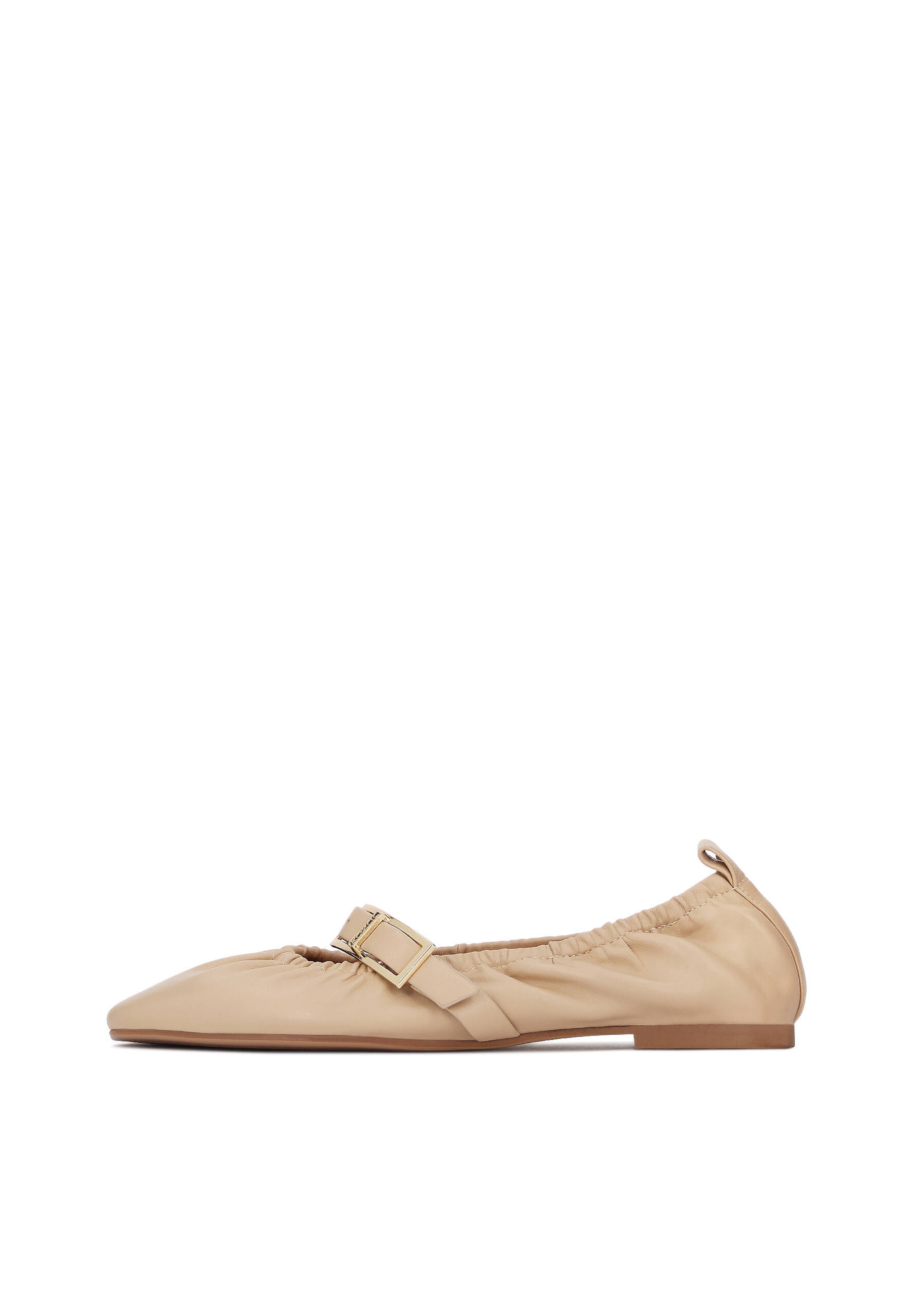 Kazar Riemchenballerina in Beige: Vorderseite