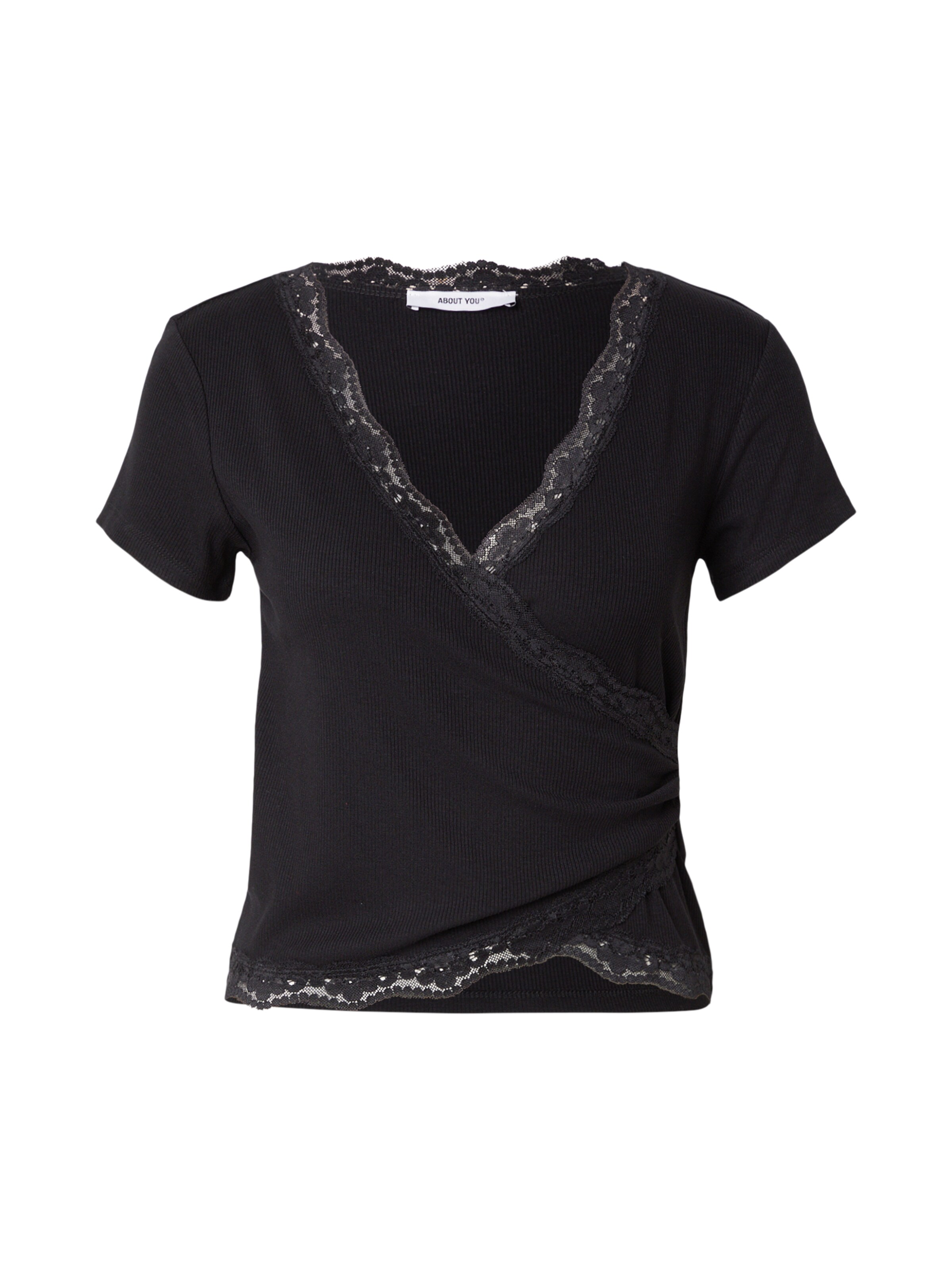 Tricou 'Cara' de la ABOUT YOU pe negru: față