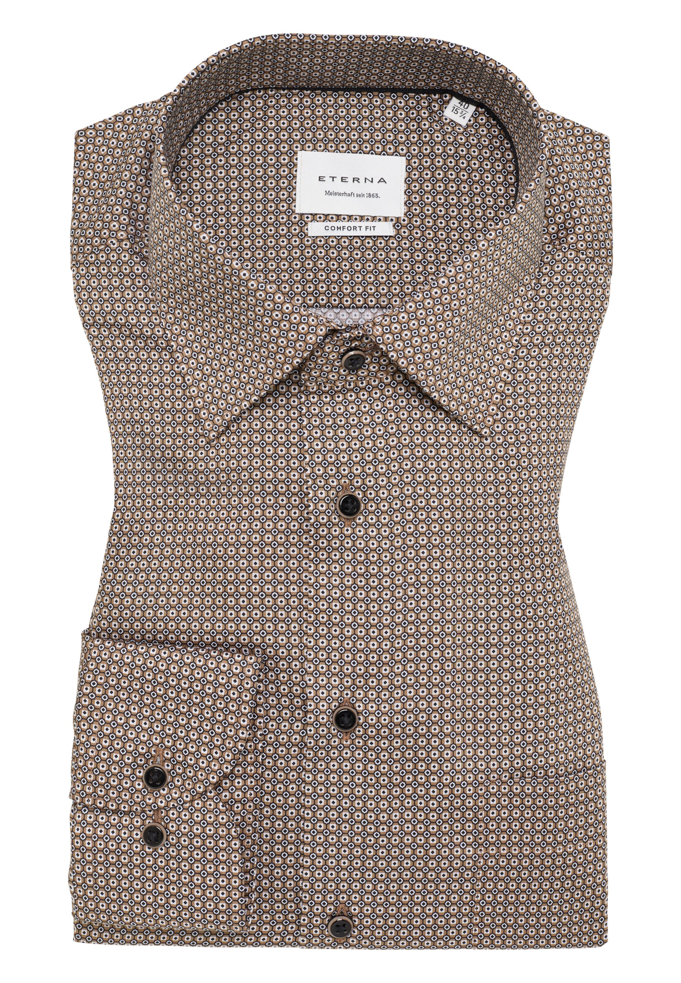 ETERNA Comfort fit Business shirt in Brown