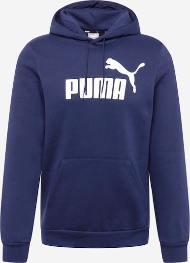 PUMA Sweat de sport 'Essentials' en bleu marine / blanc, Vue avec produit