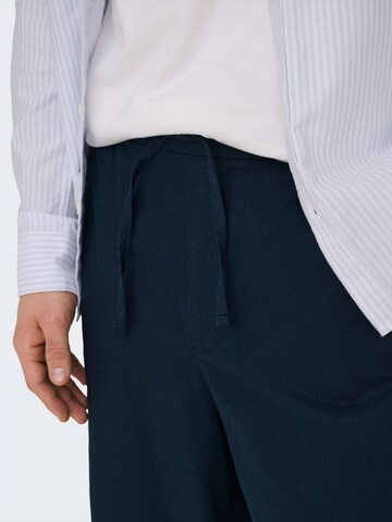 Only & Sons Wide leg Trousers 'ONSDAVES' in Blue