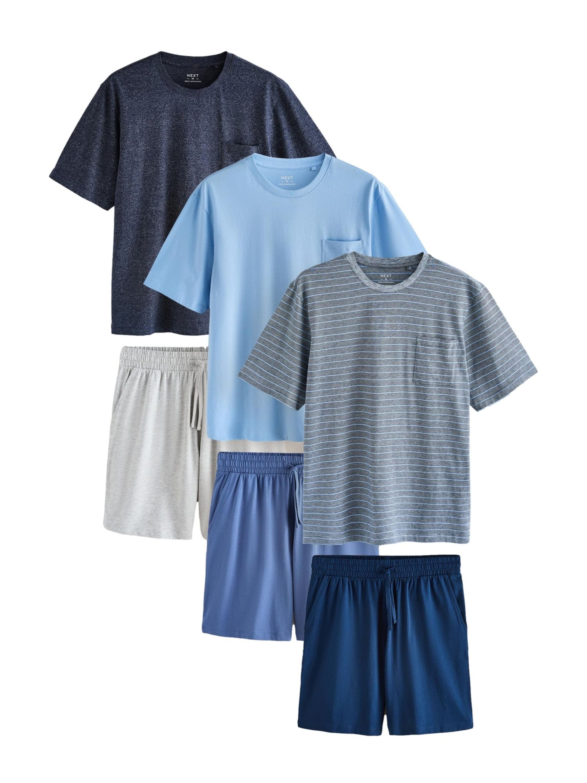 Next Pyjamas kort i blå: framsida