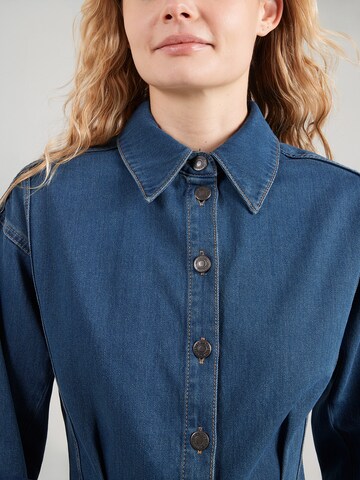 TOPSHOP Skjortklänning 'TAYLOR' i blå