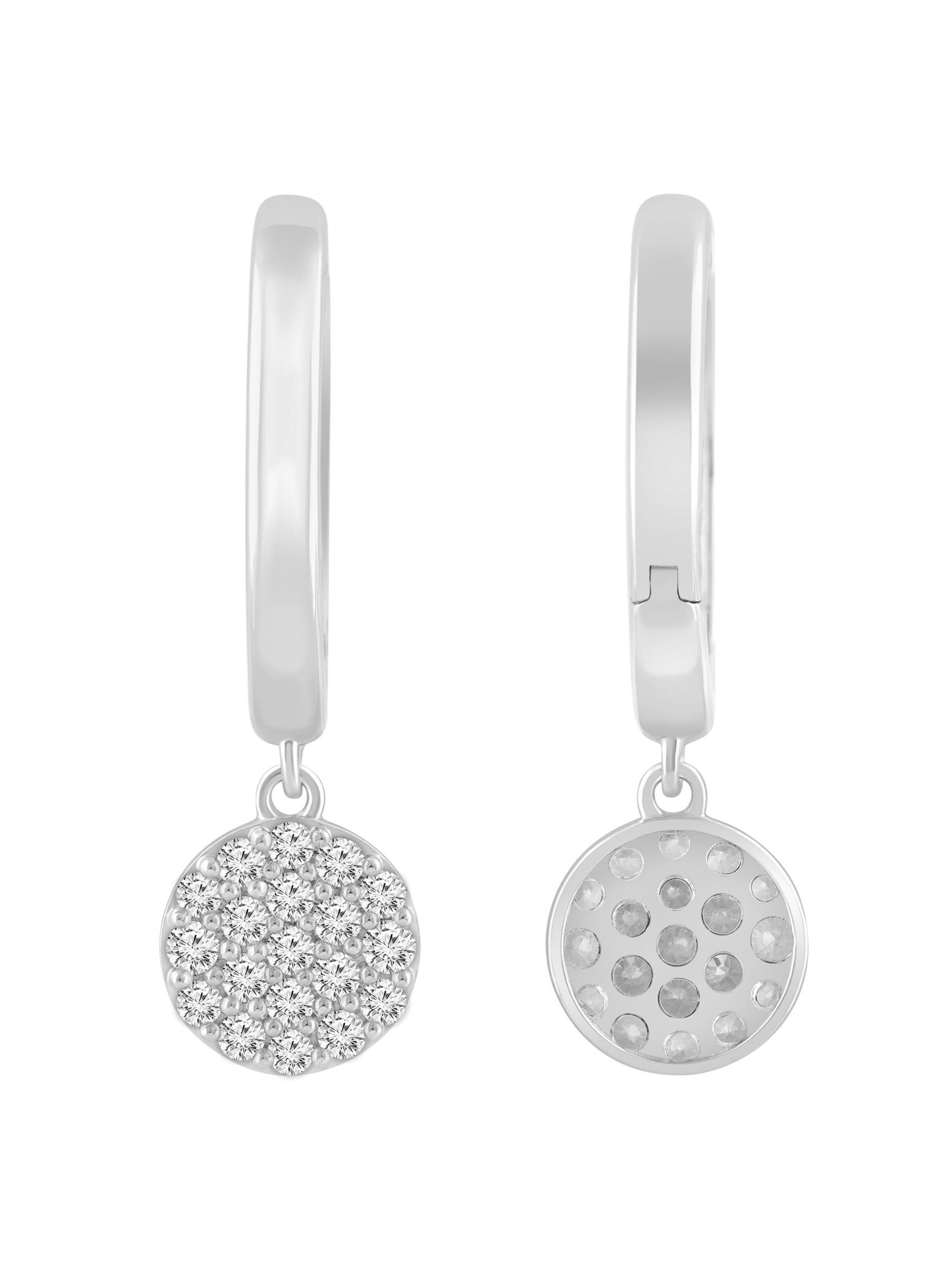 Boucles d'oreilles 'Ohrringe aus 375 Weißgold mit Lab Grown Diamant' ETHISHER DIAMANTEN en argent