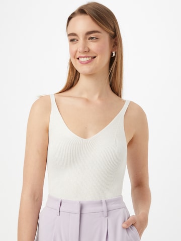 ONLY - Top de punto 'Lina' en blanco: frente