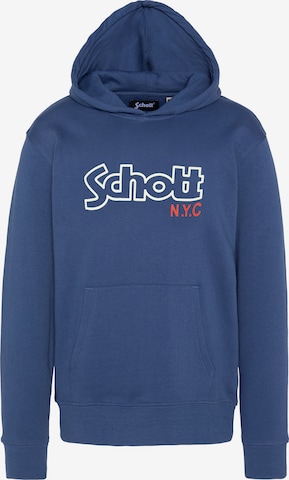 Sweat Schott NYC en bleu : devant
