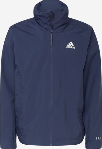 ADIDAS SPORTSWEAR Яке Outdoor 'Traveer Rain.Ready' в синьо: отпред