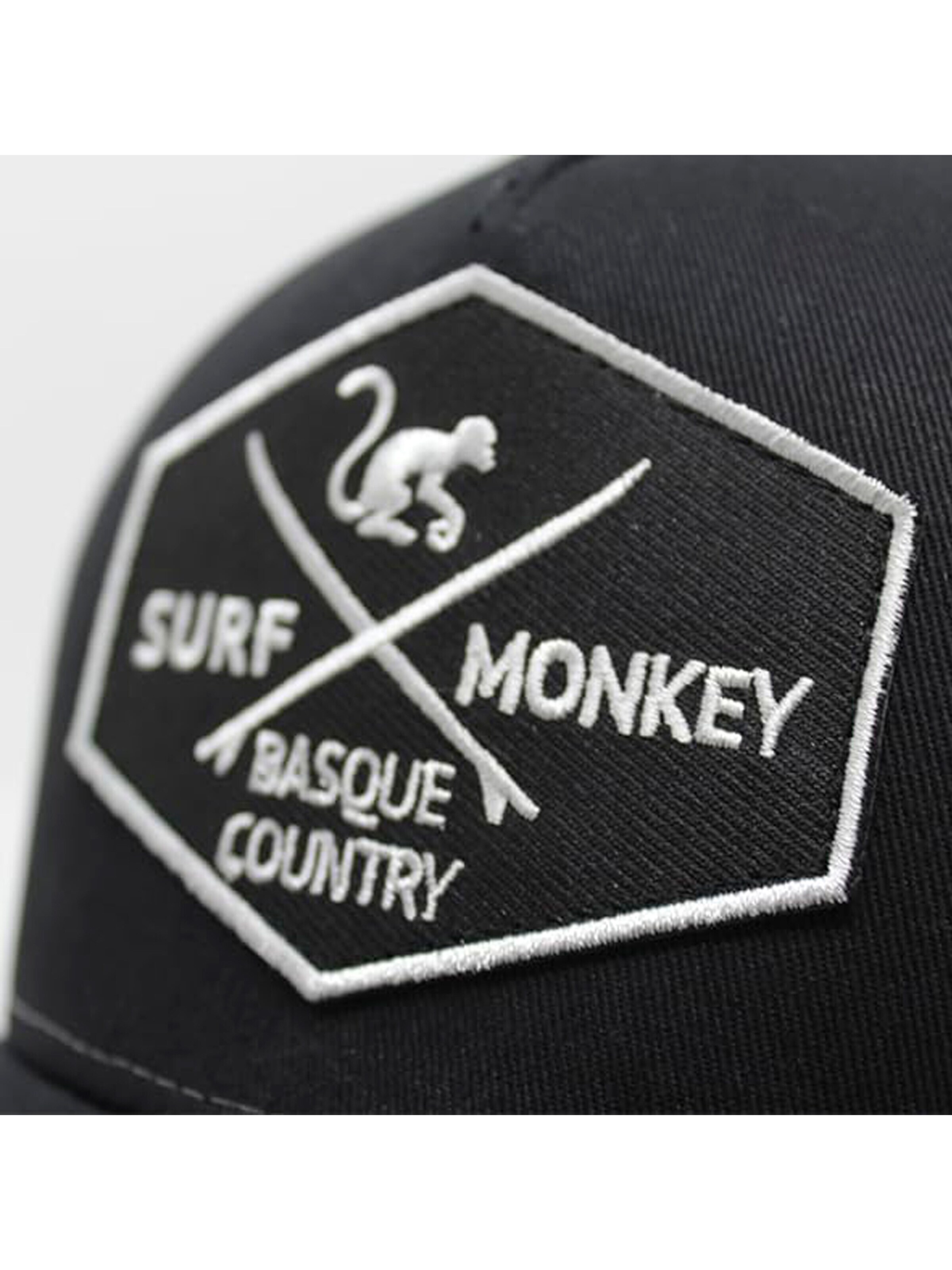 Cappello da baseball sportivo di Surf Monkey in nero