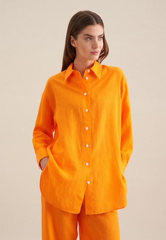 SEIDENSTICKER Blouse 'Schwarze Rose' in Oranje: voorkant