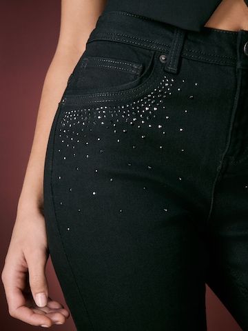 Next Slimfit Kavbojke | črna barva