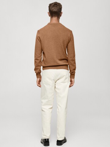 MANGO MAN Trui 'Lotus' in Bruin