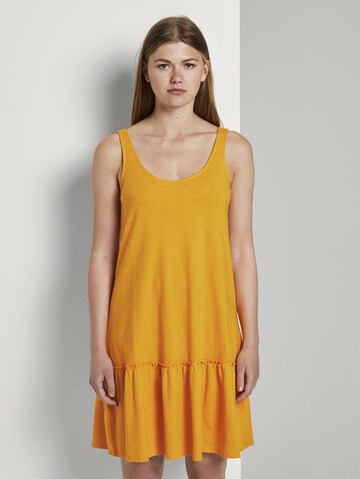 TOM TAILOR DENIM Summer Dress in Yellow: front