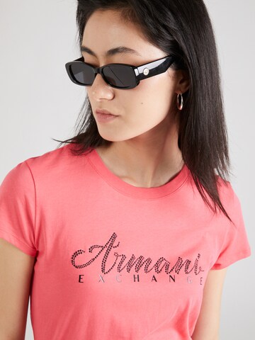 ARMANI EXCHANGE Тениска в розово