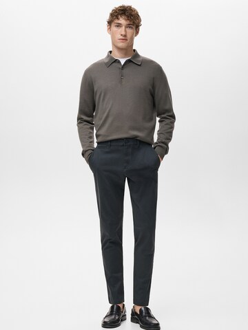 MANGO MAN Zúžený Chino kalhoty 'PRATO' – modrá