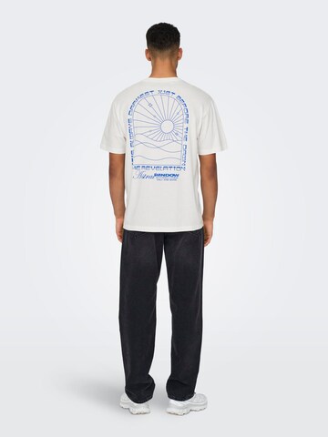 T-Shirt 'KASON' Only & Sons en blanc