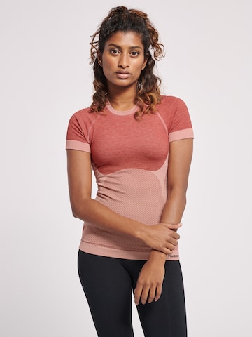 T-shirt fonctionnel Hummel en rose : devant