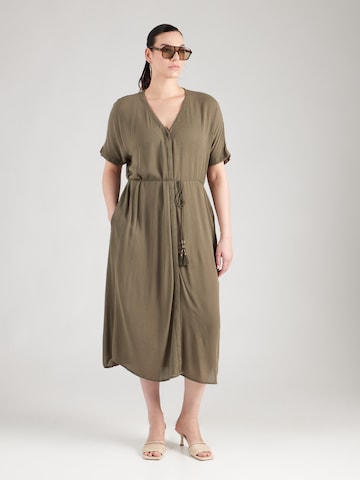 Vero Moda Curve Платье-рубашка 'VMCbente' в Зеленый: спереди