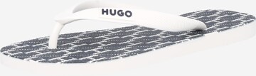 Flip-flops 'Onfire' de la HUGO pe alb: față