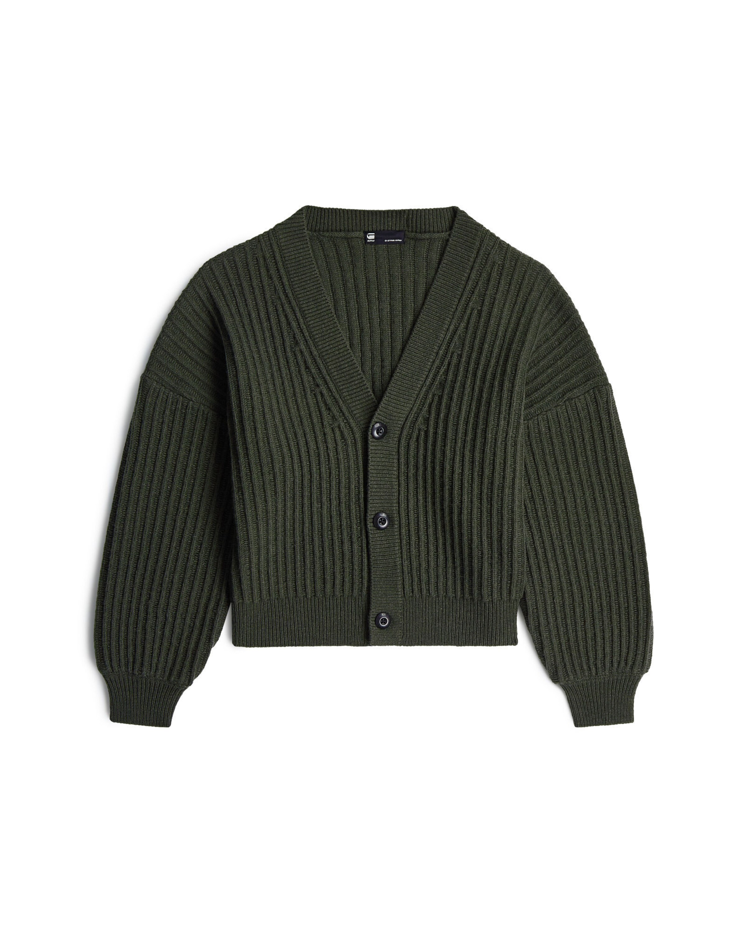 G-STAR Cardigan 'Loose Cardigan' en vert foncé, Vue avec produit